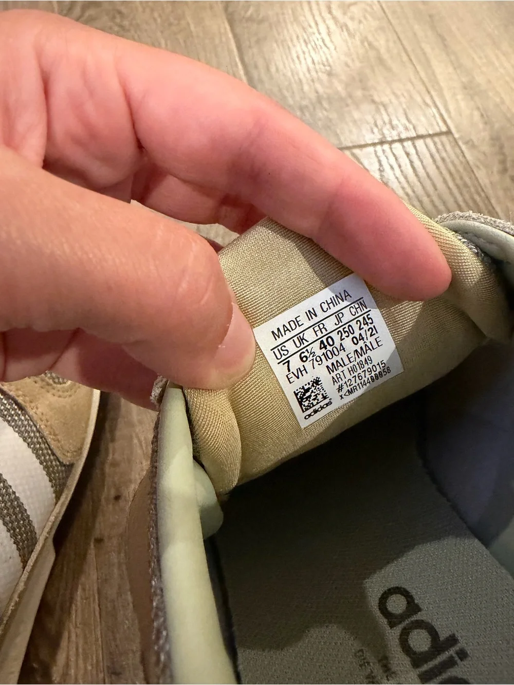 ADIDAS ZX 700 Green Tan Three Stripe Sneakers
